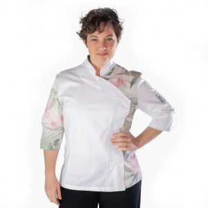 Chaqueta Yoko combinada blanca