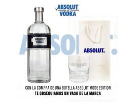 Promo Vodka Absolut Mode Edition (1) + Vaso Absolut (1)