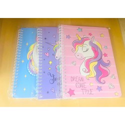 libreta espiralada unicornio 6546