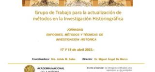 Jornadas: Enfoques, métodos y técnicas de investigación histórica